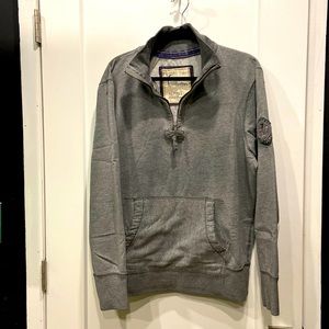 Men’s American Eagle, 1/4-zip, mock collar, throw-over